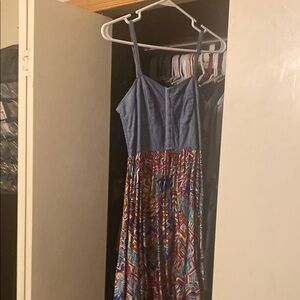 Colorful Maxi Dress with Spaghetti Straps